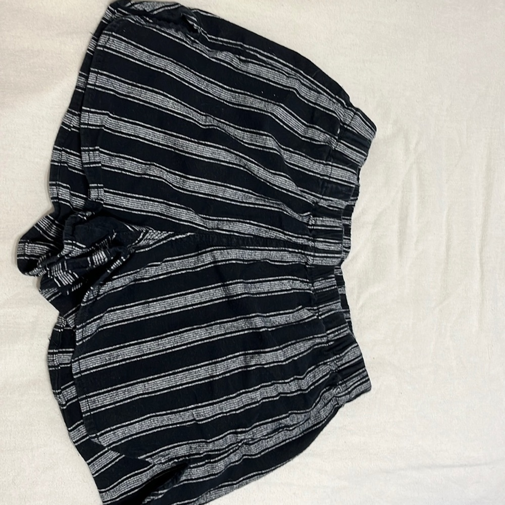 Brandy Melville black shorts with white stripes